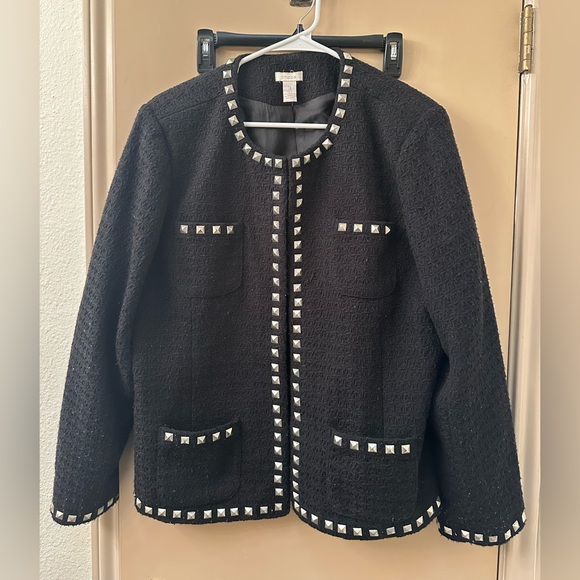 Chico's Jackets & Blazers - Chico's Black Studded Blazer/Jacket